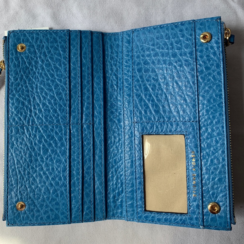 Beautiful Blue Bifold Wallet with ID Window